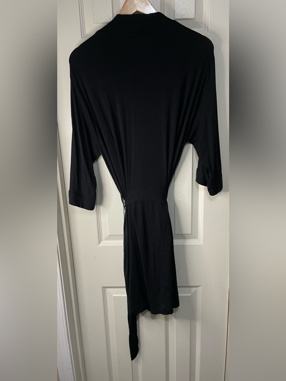 Cozy Earth Black Women's Bamboo Stretch-Knit Kimono Robe size Medium - Picture 7 of 7